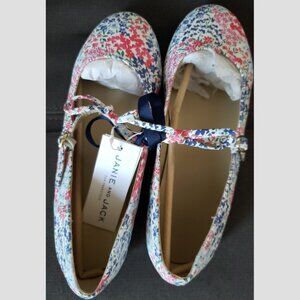 Floral White Janie and Jack Size 5K Girls Shoes